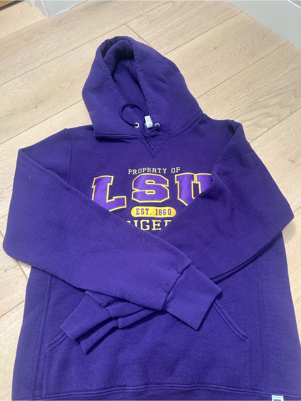 BOATHOUSE LSU Tigers Purple Hoodie with Gold Lettering - XS GREAT CONDITION